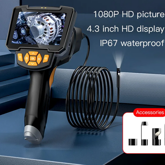 Yourogen Industrial Endoscope 3.9mm Dual Camera1080P HD Camera 4.3” IPS Screen   Semi-Rigid Cable IP68 Waterproof