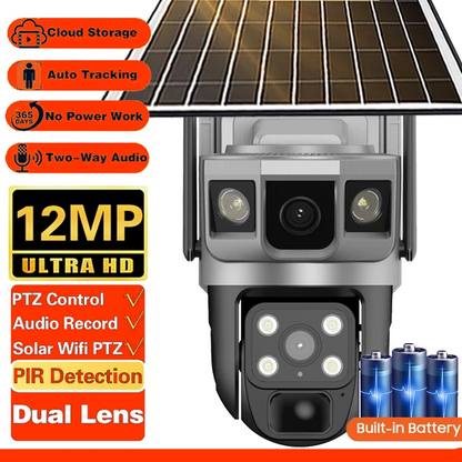 Yourogen 4G Solar Camera Outdoor IP, 6K,12MP, Wi-Fi, Human Detection, V380