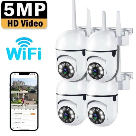 Yourogen Wifi Security Monitor Camera Color Night Vision Outdoor Waterproof 5MP 4X Digital Zoom