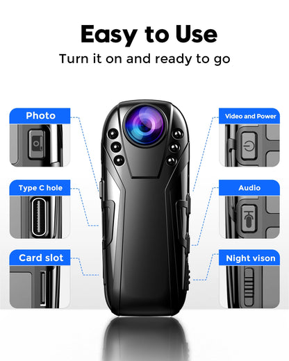 Yourogen Mini Camera Dash Cam Small Camcorder 125 degrees