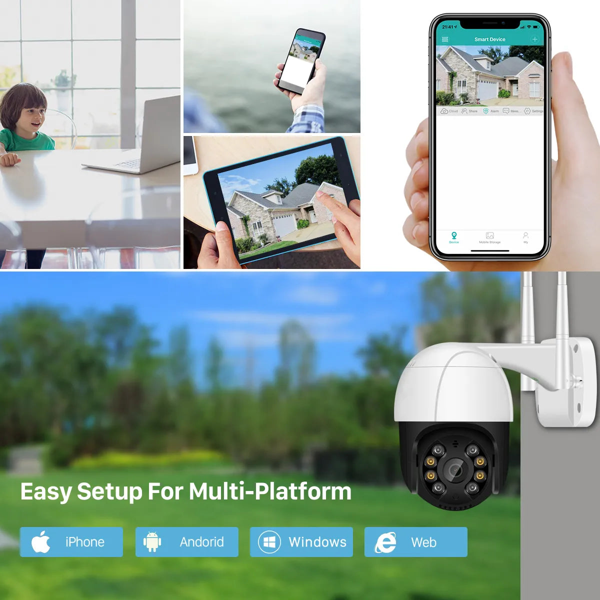 Yourogen 1080P Security Camera WIFI Outdoor 2MP PTZ