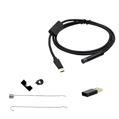 Yourogen Newest 7.0mm USB Type-C Endoscope Camera Android PC 2m Flexible Snake Inspection Camera with 6LEDs Adjustable