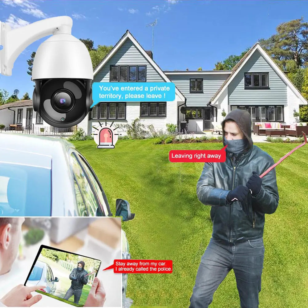 Yourogen AI Auto Tracking H.265 30X Zoom 5MP POE PTZ IP Camera Outdoor