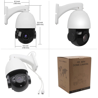 Yourogen 4K 8MP Outdoor PTZ POE IP Camera Security 20X Speed Dome, IR Night Vision