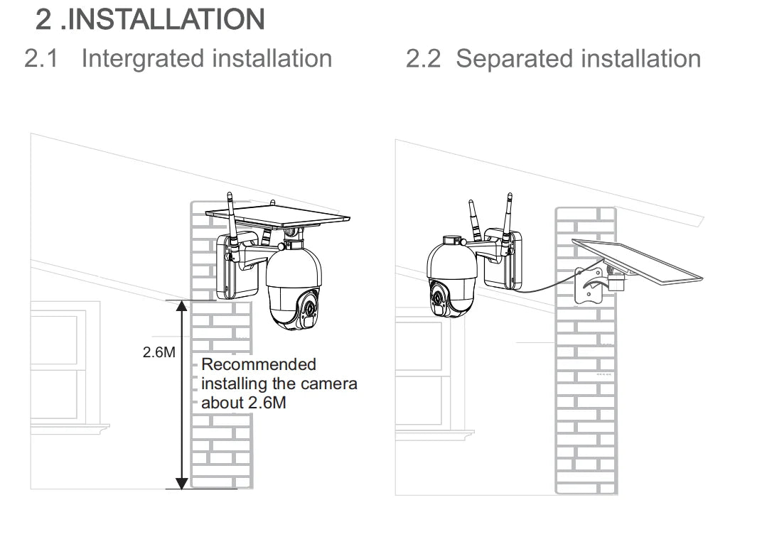 Yourogen  Solar Camera Surveillance CCTV  Two-Way Voice Intrusion Alarm PTZ IP, Wifi / 4G Version 1080P