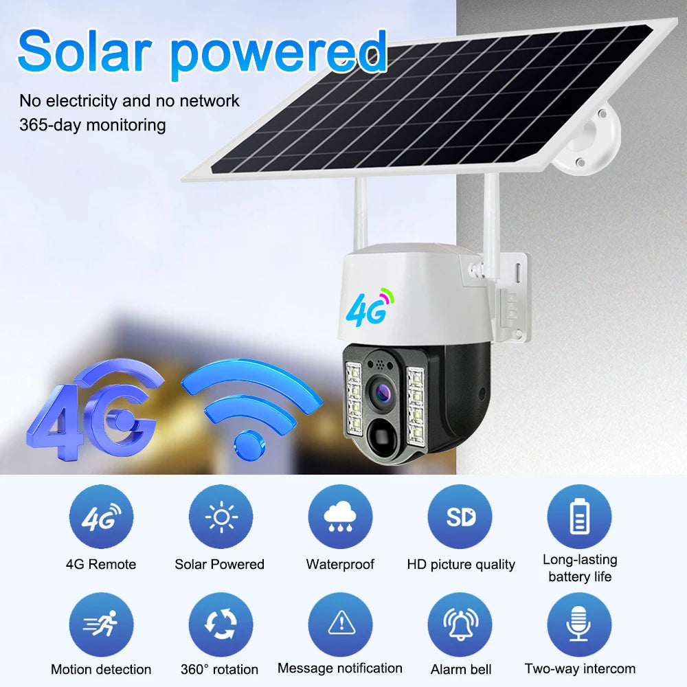 Yourogen V380 Pro 4MP 4G SIM WIFI Solar Camera