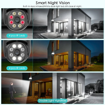 Yourogen Security Wifi Camera 8MP 4K IP Camera 5MP HD Outdoor 1080P Infrared Night Vision