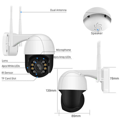 Yourogen 1080P Security Camera WIFI Outdoor 2MP PTZ