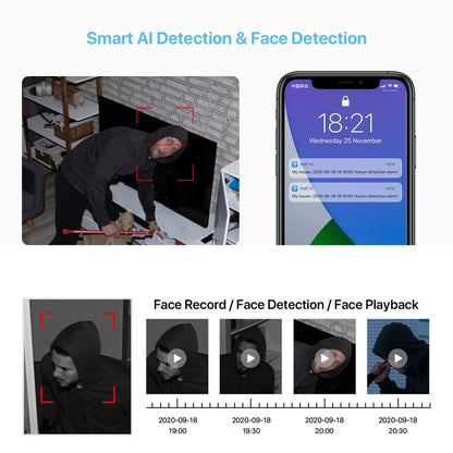 Yourogen Security System Face Detection H.265 Network Surveillance Audio Video Recorder  4K 8Ch