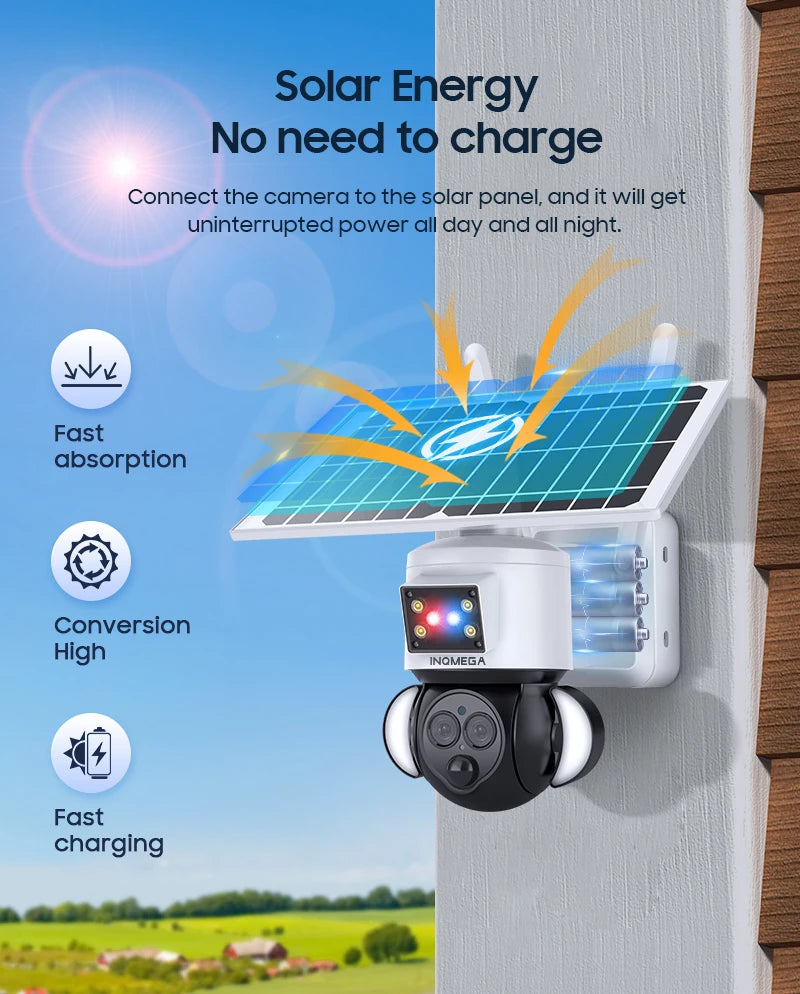 Yourogen 6MP 3K 12X Zoom Outdoor WIFI Solar Camera 4G