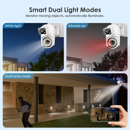 Yourogen  Wifi Camera Dual Len Human Detect Auto Tracking Outdoor 8MP 4K PTZ