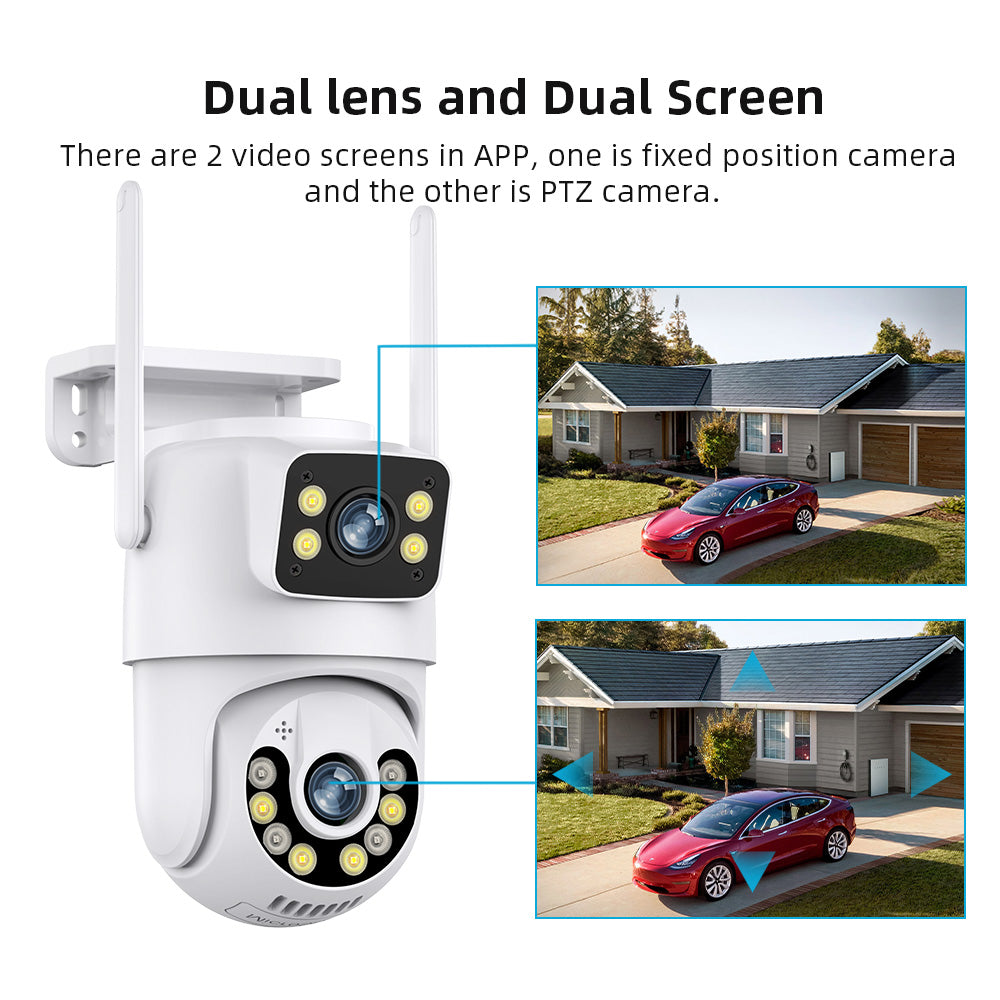 Yourogen Outdoor Wireless Security IP Camera 4K 8MP HD Dual Lens External Wifi