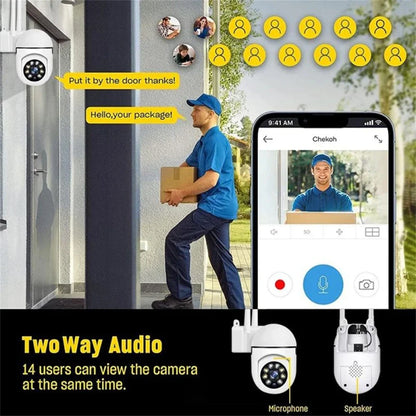 Yourogen Wifi Security Monitor Camera Color Night Vision Outdoor Waterproof 5MP 4X Digital Zoom