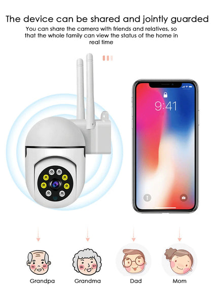 Yourogen Wireless Security Camera Human Detection IP Camera Audio Surveillance Outdoor 4X Zoom Night Vision