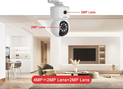 Yourogen Dual-Lens Dual-Screen Baby Monitor Camera HD 4MP WiFi