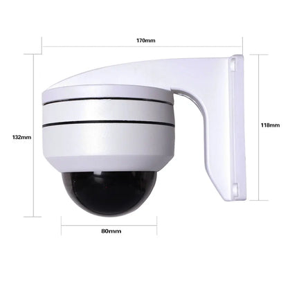 Yourogen Compatible 5MP POE 4k PTZ Camera Outdoor Dome 5X, 8mp