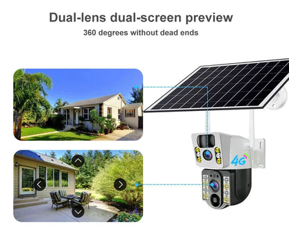 Yourogen Solar Camera 4G SIM Card/Wifi 4K 8MP HD 360