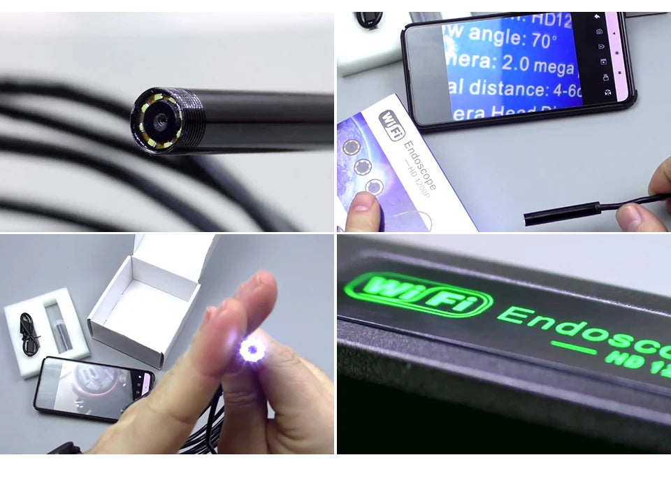 Yourogen Mini Endoscope Camera Wi-Fi Micro USB Connector Camera for IOS Android PC Soft Inspection Waterproof