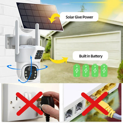 Yourogen 4K 8MP Dual Lens Wifi Solar CCTV Camera System 10CH Wireless