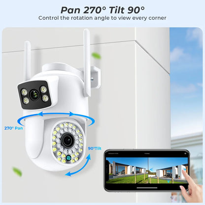 Yourogen Wifi Camera Dual Lens, Night Vision, HD, 8MP 4K