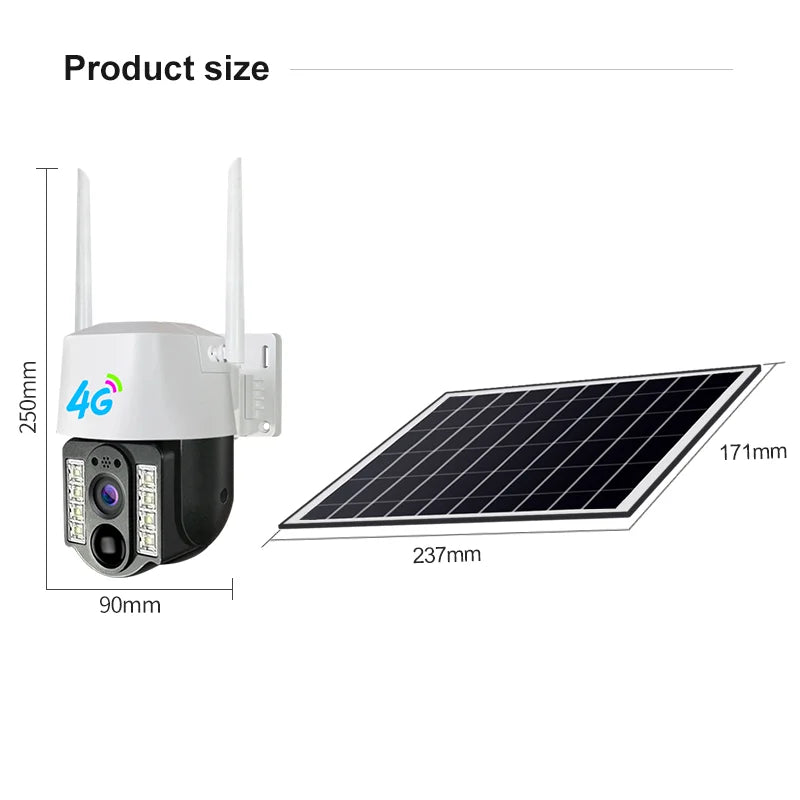 Yourogen 8MP 20000mAh Outdoor Solar Camera PTZ Wifi Waterproof