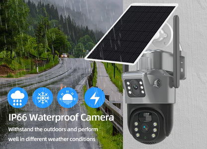 Yourogen Solar Cameras Kit, 8MP, 10CH, 4K, Wireless, Auto Tracking