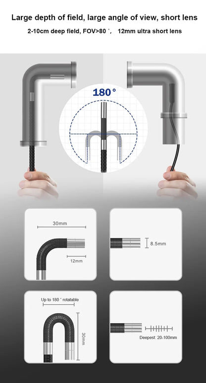 Yourogen Borescope 2.0MP HD 4.3" IPS LCD Endoscope