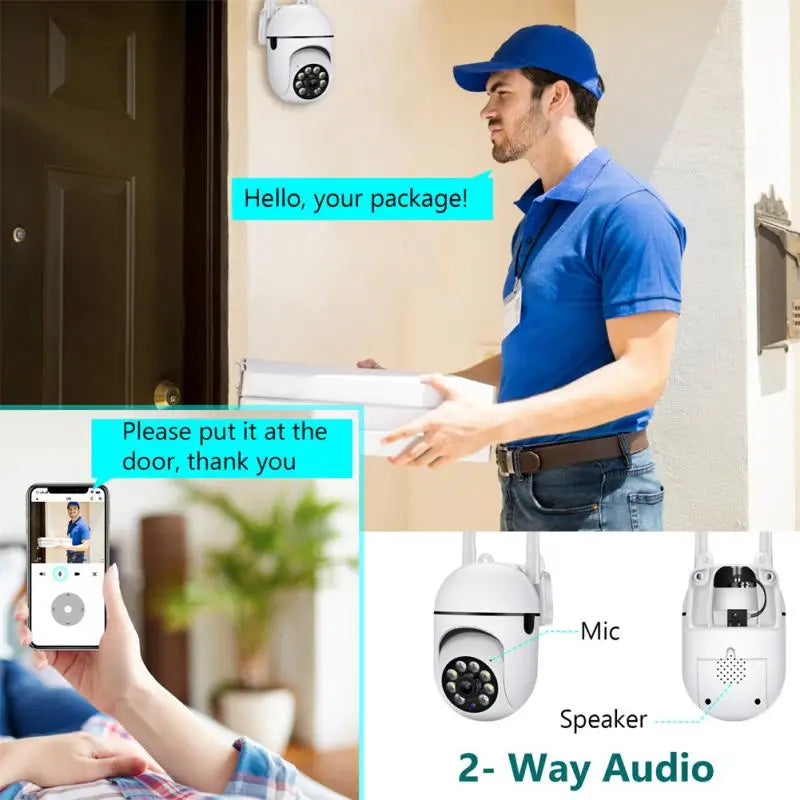 Yourogen Wireless Security Camera Human Detection IP Camera Audio Surveillance Outdoor 4X Zoom Night Vision