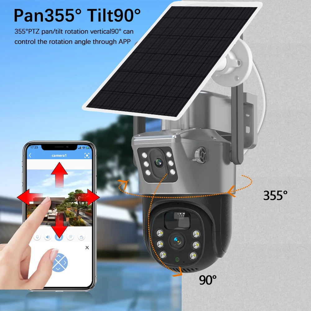 Yourogen Solar Cameras Kit, 8MP, 10CH, 4K, Wireless, Auto Tracking