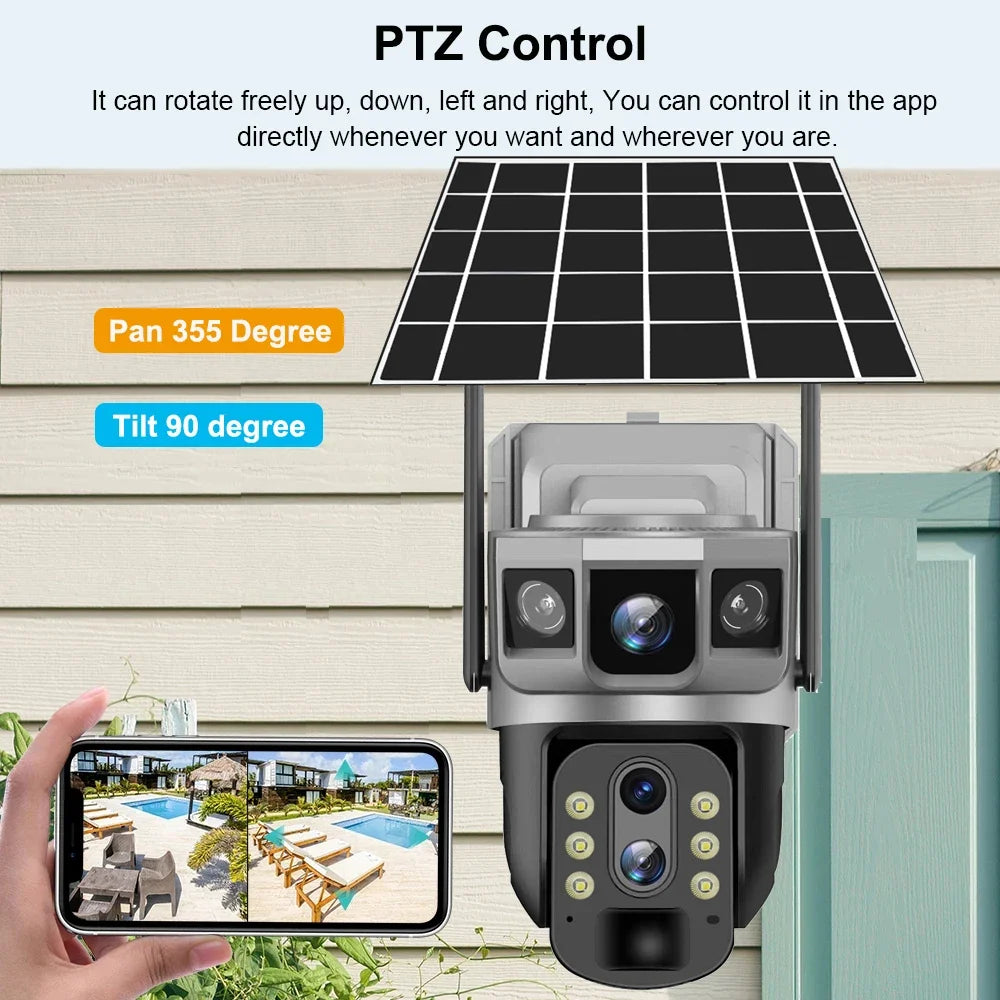 Yourogen 12MP 6K Solar 4G Camera, Waterproof,10X Digital Zoom, PIR Motion Detect, Night Vision