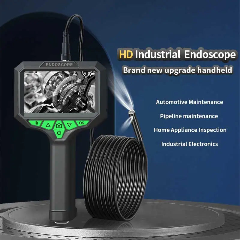 Yourogen Handheld 4.3 Inch IPS HD Screen Industrial Endoscope Camera with LED Light Waterproof