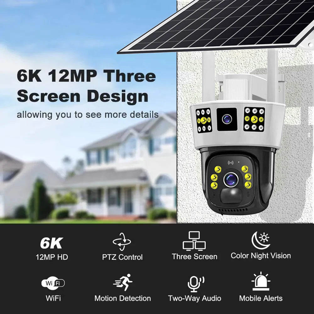 Yourogen 4G SIM Card Wifi 12MP Solar Camera, Night Vision, Human Detection