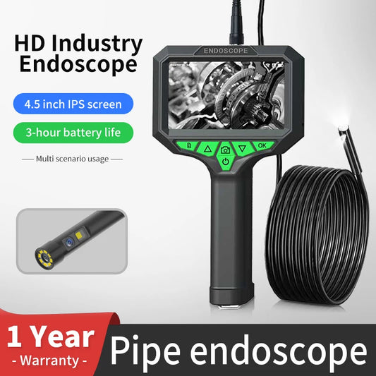 Yourogen Handheld 4.3 Inch IPS HD Screen Industrial Endoscope Camera with LED Light Waterproof