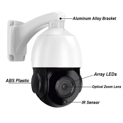 Yourogen AI Auto Tracking H.265 30X Zoom 5MP POE PTZ IP Camera Outdoor