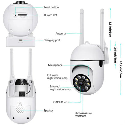 Yourogen Wireless Security Camera Human Detection IP Camera Audio Surveillance Outdoor 4X Zoom Night Vision