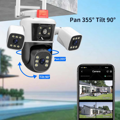 Yourogen 12MP 5K Panoramic View Wifi Camera 3 lens