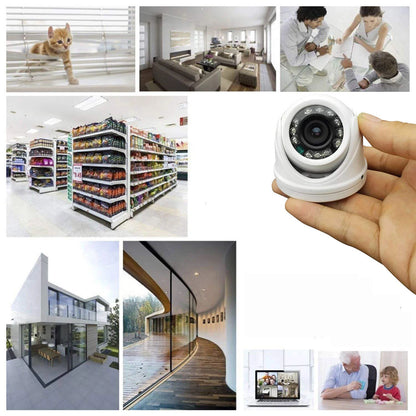 Yourogen Mini Dome Surveillance Security Camera 960H 1200TVL HD 12LEDs IR-CUT 3.6mm waterproof Armour