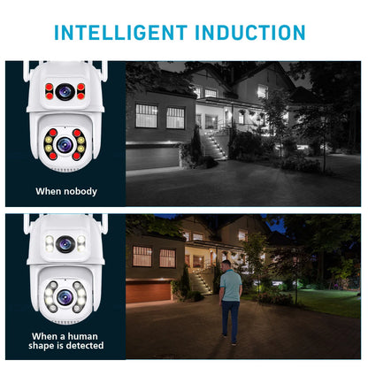 Yourogen 4K 8MP Outdoor Night Vision Dual Screen PTZ Wifi Camera Human Detection 4MP