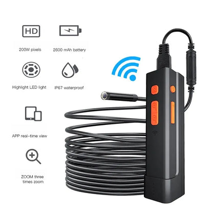 Yourogen Wireless Endoscope 1080P Single & Dual Lens Wi-Fi Borescope Inspection Camera Waterproof Snake Pipe Camera for Android IOS