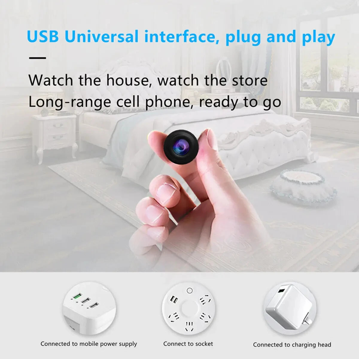 Yourogen  Mini Camera WiFi HD 1080P Infrared Night Vision Motion Detection