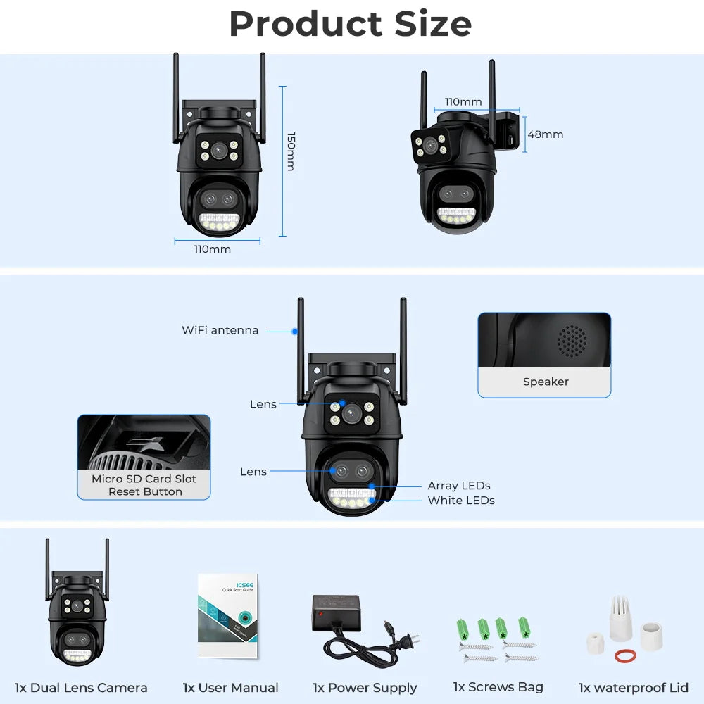 Yourogen Wifi Camera, 8X Digital Zoom, Color Night Vision