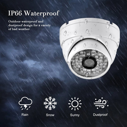 Yourogen 4K Ultra HD IP Camera  Motion Detection Infrared Lights Security Camera  8MP Metal Outdoor Waterproof