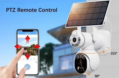 Yourogen Solar Camera, SIM Card 4G, 4K, 8MP, Two-way Audio 360° Camera PIR Detection