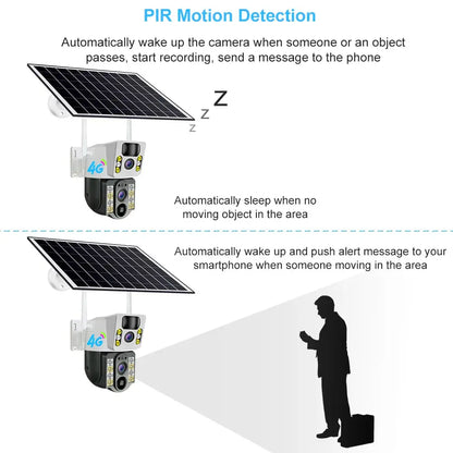 Yourogen Solar Camera 4G SIM Card/Wifi 4K 8MP HD 360