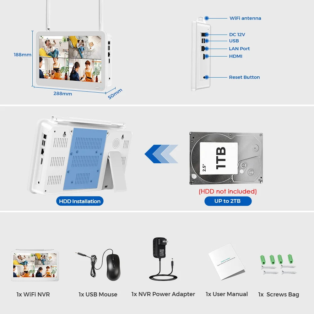 YOUROGEN Outdoor Home Security Camera System 8CH