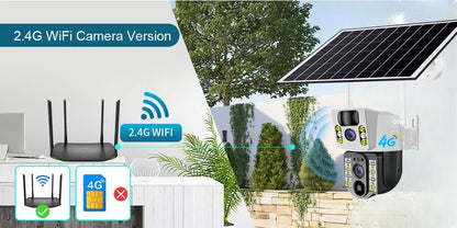 Yourogen 4G SIM Card, V380 Pro, IP66, Waterproof, 8MP solar camera, PIR Night Vision Dual Lens