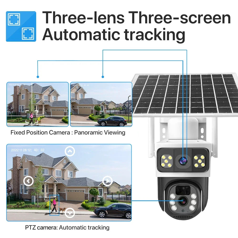 Yourogen V380 8MP 10x magnification, dual lens, 4G SIM card, CCTV solar, WIFI