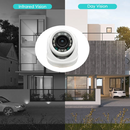 Yourogen Mini Dome Surveillance Security Camera 960H 1200TVL HD 12LEDs IR-CUT 3.6mm waterproof Armour