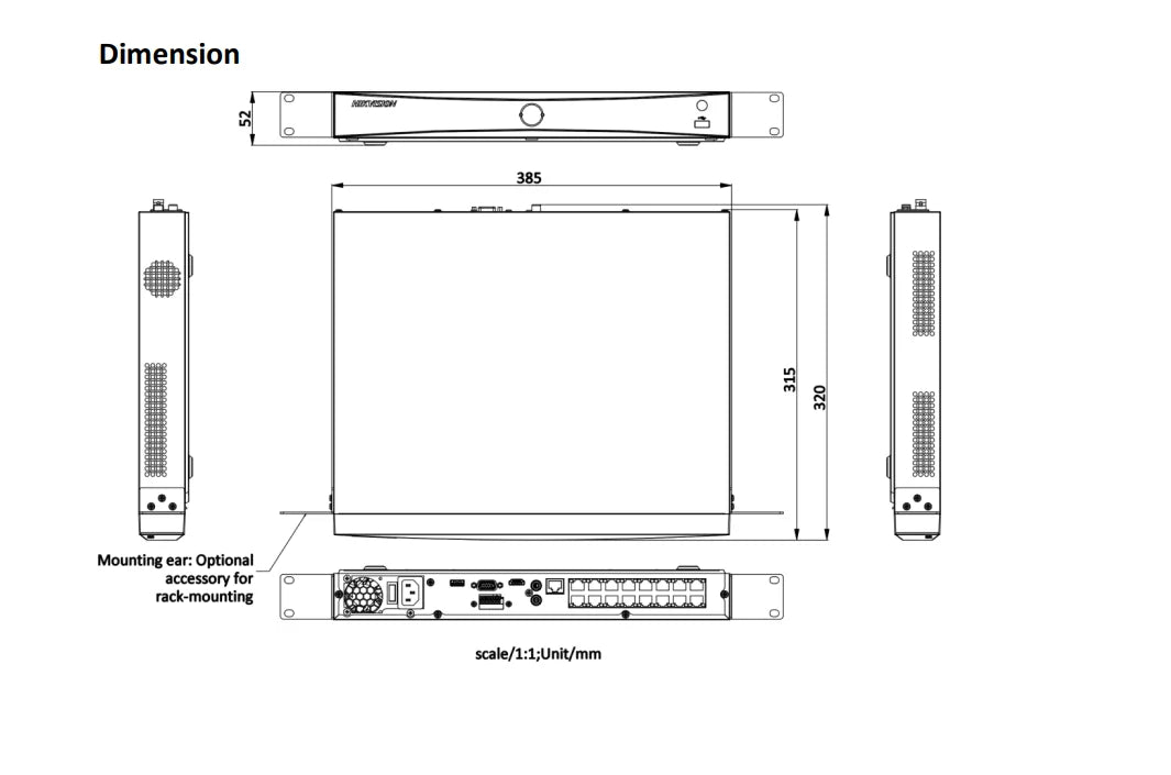 Yourogen HIKVISION Network Video Recorder Plug & Play 4K 8MP