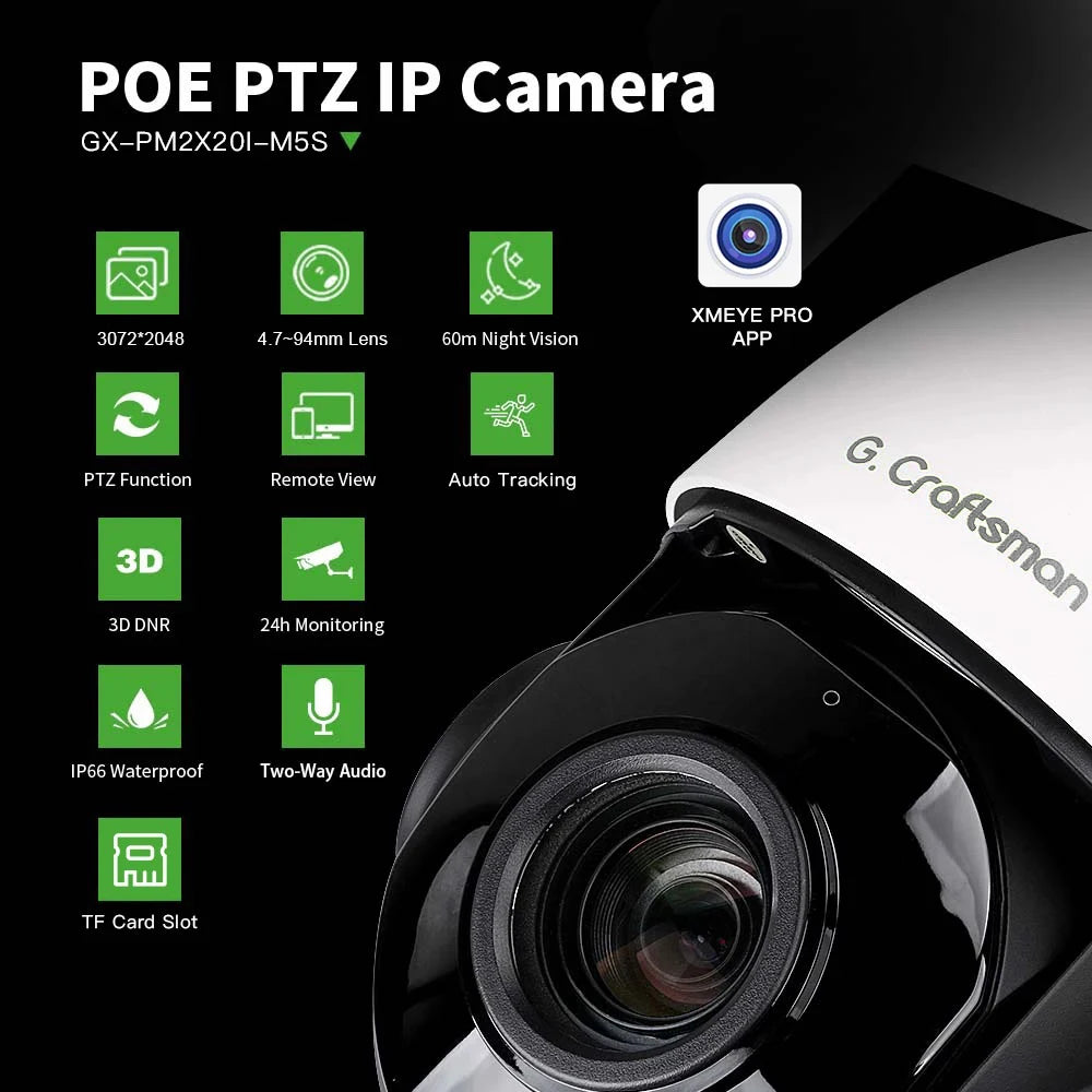 Yourogen 6.0MP POE 20X PTZ Dome IP Camera Outdoor SONY 335 Human Optical Zoom IR 60M